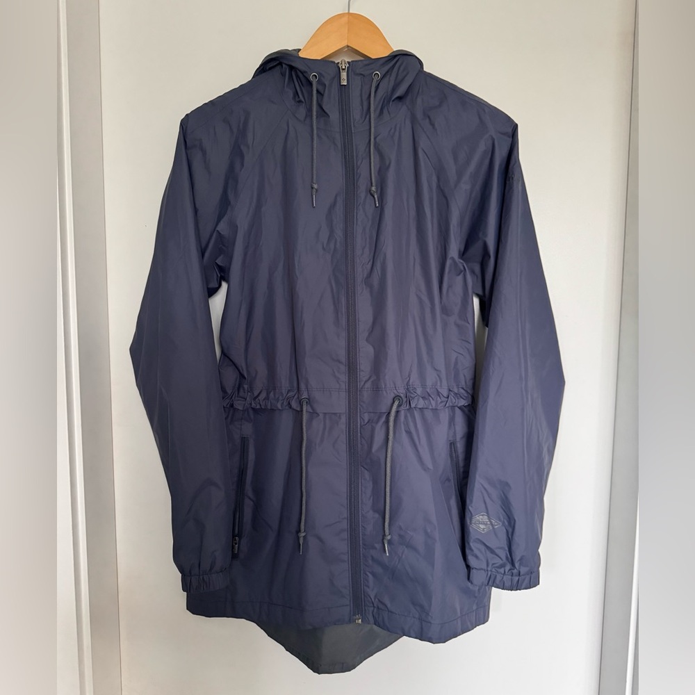 Columbia Waterproof Hooded Rain Jacket | Blue Lightweight Spring Coat | US SM - Picture 2 of 12